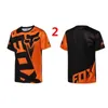 88NQ herrt-shirts Fox Speed ​​Descending Mountain Bike Riding Suit Top Mens Short Sight Dying T-shirt Summer Off Road Motorcykel