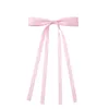 Hair Accessories 1 PC Tassel Streamer Solid Color Ribbon Bow Barrette Children's Hairpin Duckbill Clip For Girls