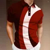 Polos masculinos verão camisa polo impressão 3d todos os dias casual manga curta rua topos simples roupas masculinas oversized-camisa blusas sênior