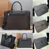 Modna porty-dokumenty Jour teczka Damier Infini Onyx Designer Metal Hardware S-lock Teksicka Mężczyzna Flap Zamknięcie z M2895