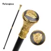 Goud Luxe Dieren Beer Havik Herten Wolf Totem Wandelstok Mode Wandelstok Gentleman Crosier Knop Wandelstok 93cm