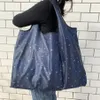 Grande eco-friendly dobrável saco de compras reutilizável portátil bolsa de ombro para viagens mercearia moda bolso tote bags265n