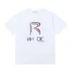 Designer luxe lente en zomer rhde klassieke trend mode mode high street vlag monogram print voor mannen en vrouwen jeugd losse bemanning nek korte mouw t-shirt