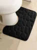 Tapis de bain Tapis de pied de toilette pour toilettes, tapis de sol en forme de U, imperméable, salle de bains, absorption d'eau, antidérapant