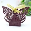 Emballage cadeau Papillon Baby Shower Laser Cut Papier Boîtes de faveur de mariage