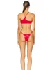 2024 nouveau Bikini rouge une épaule maillot de bain deux pièces classique transfrontalier Bikini maillot de bain deux pièces ensemble