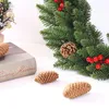 Fiori decorativi Bacche Ghirlanda natalizia a batteria Luci bianche calde Schiuma a forma di cuore