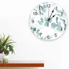 Настенные часы, цветы, растения, цветы, акварель, летние часы с принтом, современные бесшумные часы для гостиной, домашний декор, подвесные часы