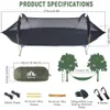 Camping Hammock Tent with Mosquito Net and Rain Fly 1 Person Backpacking Ground 240220