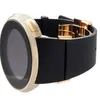 Factory Supplier Rubber Band Luxury Diamond Mens Digital Quartz Watch Digital YA114215 Black Gold Mens Sport Wrist Watches268V