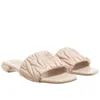 Espadrille Designer for Women Sandals Slides 슬리퍼 Miui 플랫폼 고급 블랙 핑크 여자 소녀 Matelasse Nappa 가죽 슬라이드 패션
