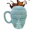 Muggar keramiska te mugg Buddha Head Cup Ceramics Zen Home Offices Decoration and Good Luck Water 450 ml Creative Coffee