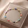 Charm Bracelets Candy Color Chain Jewelry Gift Alloy Material Bangles For Women Girls