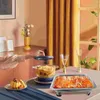 Geschirr-Sets Edelstahl-Tabletts Rechteckiges Buffet Klassischer Halter Einfache Dessert-Lebensmittel Kunststoff-Halteplatte für