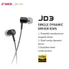 Écouteurs Fiio Jadeaudio JD3 Hifi Dynamic Bass Elecphone avec HD Mic IEM Shell en acier inoxydable pour Xiaomi / Huawei / iPhone
