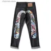 Herenjeans Europese en Amerikaanse high street hiphopjeans hipster rechte broek met wijde pijpen T240223