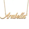 Ожерелье с именем Арабелла, кулон с именной табличкой на заказ для женщин и девочек, подарок на день рождения, детские ювелирные изделия для лучших друзей, позолоченная нержавеющая сталь 18 карат