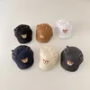 Ball Caps Baby Hat Bear Cartoon małe uszy urocze dzieci Krótki brzeg baseballowy koreański krem ​​przeciwsłoneczny na zewnątrz Słońce