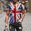 Men's T Shirts Mens Summer Independence Day Fashion 3D Digital Printing Shirt Short Sleeve