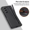 Invisible Pen Slot For Samsung Galaxy Z Fold 5 4 3 Fold3 Fold4 Case Glass Film Stand Hinge Stand Protection Cover