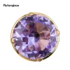 Bengala decorativa tipo diamante roxo claro, bengala dourada fashion para cavalheiro elegante cosplay botão de cana búzio 93cm