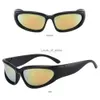 Güneş gözlükleri y2k Güneş gözlüğü etrafına sarma fütüristik oval spor güneş gözlükleri 2022 Modaya Moda Gölgeleri Vintage Punk Goggle Eyewear H24223