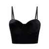 Women's Tanks Basic Crop Tops Camisole Female Solid Color Underwire Bra Push Up Corsets Korean Fashion Velvet Strapless Tank Top Mujer