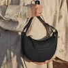 Toppdesignväska polen kvinnors handväska franska lyx numero Dix Pure Cowhide Half Moon Sadel Tote Handheld Lychee Print Crossbody Hobo Handväska axelväska