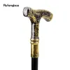 Gold Black Luxury Bear Handle Walking Cane Fashion Decorative Walking Stick Gentleman Elegant Cosplay Cane Knob Crosier 90cm