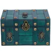 Bolsas de jóias caixa de armazenamento de madeira peito vintage trinket lembranças com tampa tesouro