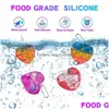 Decompression Toy Mini Pop Keychain Fidget Birthday Party Favors For Kids Bk Toys Classroom Prizes Heart Fidgets It Bubbles Poppers Dholk