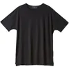 Vêtements ethniques T-shirt col rond manches courtes foncé simple mode hommes été respirant coton noir moitié