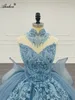 Alonlivn Superbe Tulle Hors Épaule Robe De Bal Robe De Mariée Élégance Perlée Broderie Dentelle Chérie Princesse Robes De Mariée Avec Arc