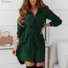 Urban Seksowne sukienki Przyjazne dla skóry Bajeczne Bajeczne z długim rękawem Slim Mini Dress Cardigan Doman Sukienka dla pojedynczych wyścigów na wyjście 240223