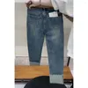 Jeans femininos 2024 primavera outono euro-americano mulheres cintura alta perna reta solta azul denim calças senhora fumaça tubo calças