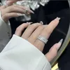 CHOUcong Brand Wedding Anelli gioielli di lusso 925 Sterling Silver Marquise Cut 5A Cubic Zircon Cz Diamond Gemsones Eternity Party Women Engagement Band Ring Regalo