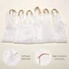 Haaraccessoires Witte kanten babyhoofdband Zoete bloemen uitgeholde borduurband Elastisch nylon hoofddeksel voor baby's Prinses