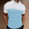 Polos d'affaires pour hommes, couleur Pure, hauts décontractés, vêtements de Sport à la mode, chemises surdimensionnées, vêtements pour hommes à manches courtes