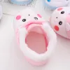 Laarzen Winter Baby Schattig Cartoon Patroon Effen Pluche Warme Sneeuwlaarzen Baby Mode Casual Zachte Zool Babyschoenen Wieg Schoenen 0-18M