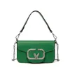 Borse da sera verdi Borsa da donna alla moda Flip PU Borsa a tracolla firmata in morbida pelle Verde puro Blu Bianco Borsa portamonete da donna monospalla 20CM