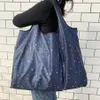 BIG Eco-Friendly Folding Shopping Bag Reusable Portable Shoulder Handbag for Travel Grocery Fashion Pocket Tote Bags281L