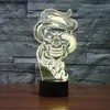 3d ilusão óptica engraçado fantasma gradientes coloridos toque acrílico luz da noite ação de graças dia das bruxas presente de natal 3d lamp272b