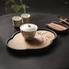 Tea Trays Home Office Tray Modern Coffee Programe Teaware Kitchen Serving Bamboo Bandeja Bambu Accessories