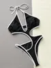 Damskie stroje kąpielowe 2024 Hollow Sexy Women Style One Piece Swimsuit Monokini Maio Biquini Badpak Mujer Trikini Maillot