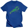 Herr t-skjortor crawfish hummer lila gröna roliga mardi gras karneval t-shirt tröja för män europe kuponger modern bomull