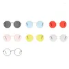 Sunglasses Korean Style Vintage Octagonal Alloy Frame Retro Round Colorful Lens Sun Glasses Shade