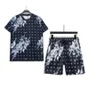 Dresy letnie koszule + szorty Zestawy odzieży z literami swobodne trendy streetwearu garnitury