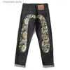 Herenjeans Europese en Amerikaanse high street hiphopjeans hipster rechte broek met wijde pijpen T240223