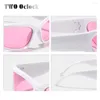 Solglasögon Y2K Punk Women 2024 Designer Sport Eyewear Pink White Glasses Trending Products Shades för Gafas de Sol Mujer