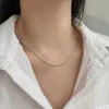 Pendants Karloch S925 Sterling Silver Necklace Plain Chain Fashionable Ins Style Simple And Niche Versatile Collarbone